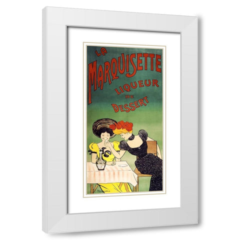The marquisette dessert liqueur White Modern Wood Framed Art Print with Double Matting by Cappiello, Leonetto