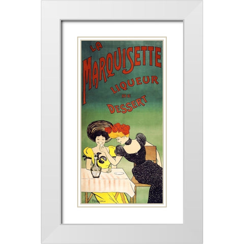 The marquisette dessert liqueur White Modern Wood Framed Art Print with Double Matting by Cappiello, Leonetto
