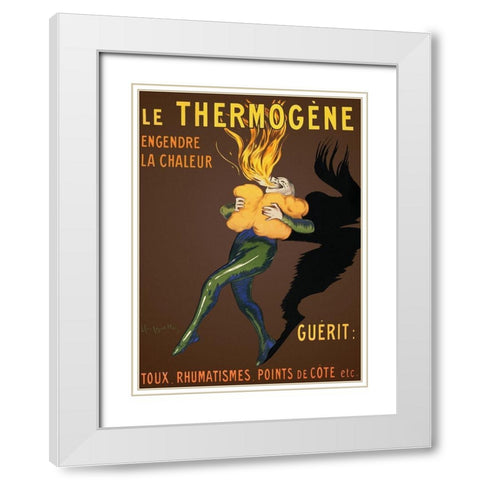 Le Thermogene White Modern Wood Framed Art Print with Double Matting by Cappiello, Leonetto