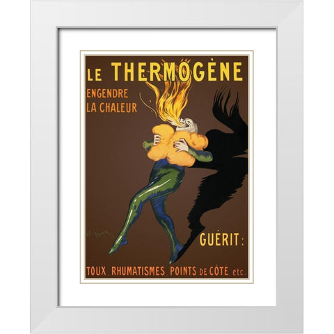 Le Thermogene White Modern Wood Framed Art Print with Double Matting by Cappiello, Leonetto