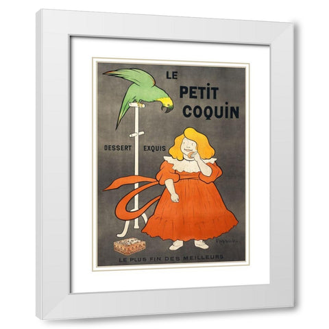 Le petit coquin-dessert exquis White Modern Wood Framed Art Print with Double Matting by Cappiello, Leonetto