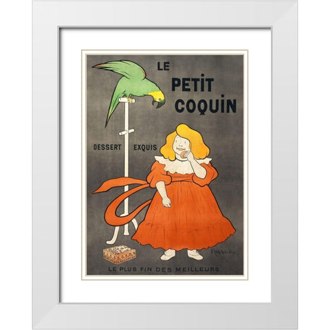 Le petit coquin-dessert exquis White Modern Wood Framed Art Print with Double Matting by Cappiello, Leonetto
