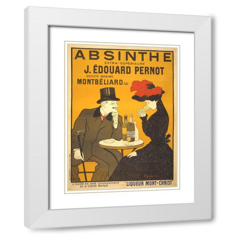 Absinthe Extra-Superieure White Modern Wood Framed Art Print with Double Matting by Cappiello, Leonetto