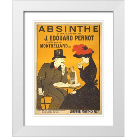 Absinthe Extra-Superieure White Modern Wood Framed Art Print with Double Matting by Cappiello, Leonetto