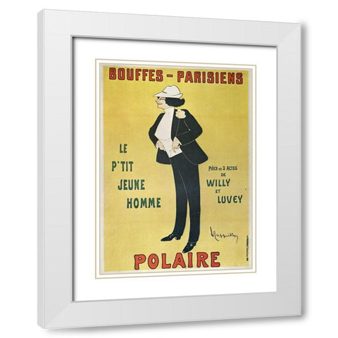 Bouffes-Parisiens Polaire 1910 White Modern Wood Framed Art Print with Double Matting by Cappiello, Leonetto