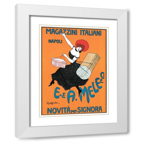 Magazzini Italiani Napoli 1904 White Modern Wood Framed Art Print with Double Matting by Cappiello, Leonetto