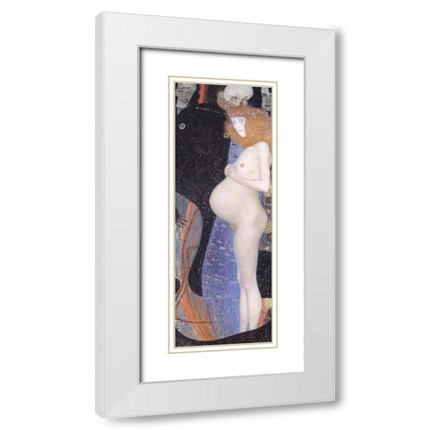 Hope White Modern Wood Framed Art Print with Double Matting by Klimt, Gustav