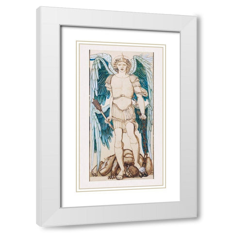 The Angels of the Hierarchy-Principates White Modern Wood Framed Art Print with Double Matting by Burne–Jones, Edward