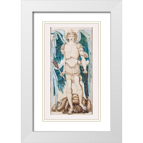 The Angels of the Hierarchy-Principates White Modern Wood Framed Art Print with Double Matting by Burne–Jones, Edward