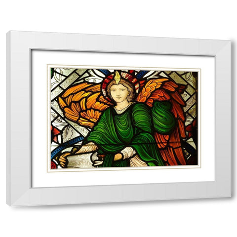 Stained Glass Church Window St Mungo Glasgow White Modern Wood Framed Art Print with Double Matting by Burne–Jones, Edward