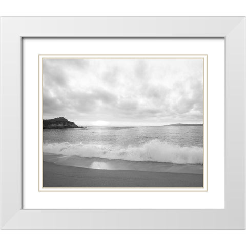 Pacific Coast Sunset at Monterey-California White Modern Wood Framed Art Print with Double Matting by Highsmith, Carol