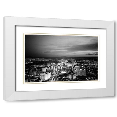 Las Vegas at Dusk White Modern Wood Framed Art Print with Double Matting by Highsmith, Carol