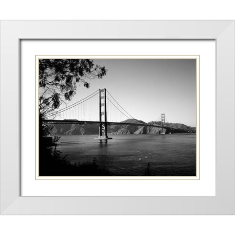The Golden Gate Bridge White Modern Wood Framed Art Print with Double Matting by Highsmith, Carol