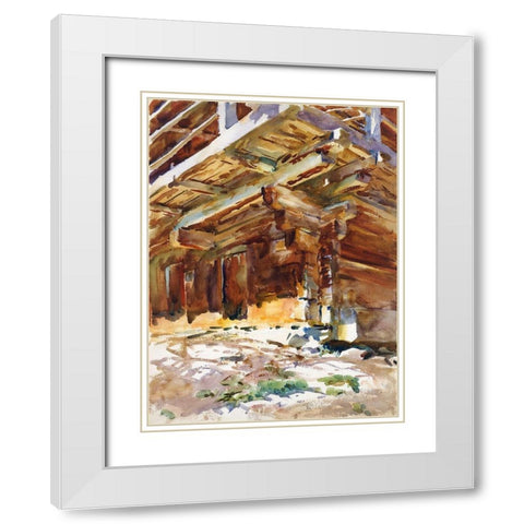 Abries White Modern Wood Framed Art Print with Double Matting by Sargent, John Singer