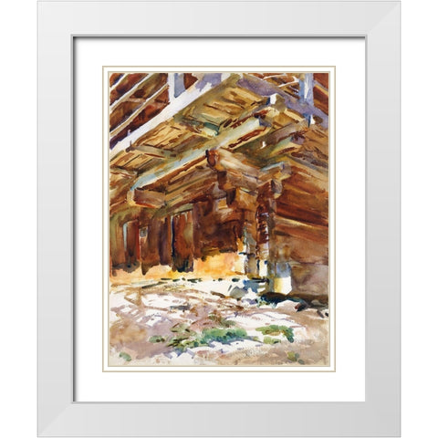 Abries White Modern Wood Framed Art Print with Double Matting by Sargent, John Singer