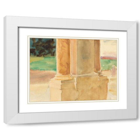 Frascati-Architectural Study White Modern Wood Framed Art Print with Double Matting by Sargent, John Singer