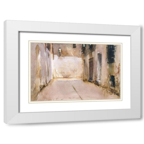 Venice White Modern Wood Framed Art Print with Double Matting by Sargent, John Singer