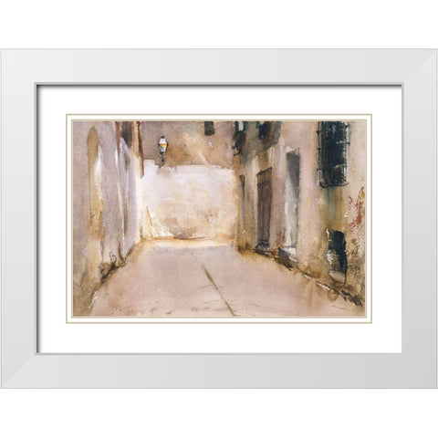 Venice White Modern Wood Framed Art Print with Double Matting by Sargent, John Singer