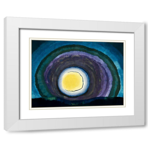 Sunrise III White Modern Wood Framed Art Print with Double Matting by Dove, Arthur
