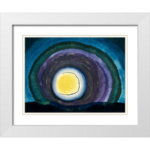 Sunrise III White Modern Wood Framed Art Print with Double Matting by Dove, Arthur
