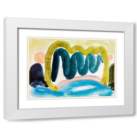 Pond in Sunlight White Modern Wood Framed Art Print with Double Matting by Dove, Arthur