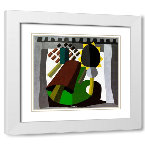 The Inn White Modern Wood Framed Art Print with Double Matting by Dove, Arthur