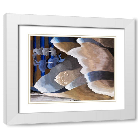 Reaching Waves White Modern Wood Framed Art Print with Double Matting by Dove, Arthur