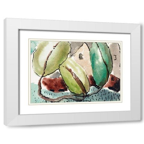House with Trees White Modern Wood Framed Art Print with Double Matting by Dove, Arthur