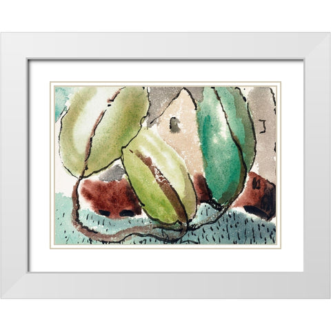 House with Trees White Modern Wood Framed Art Print with Double Matting by Dove, Arthur