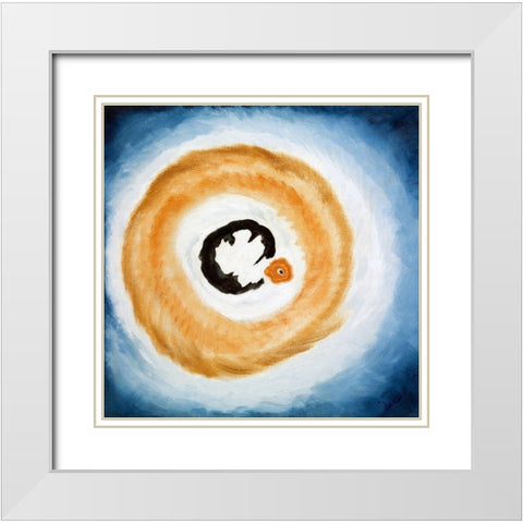 Dawn II White Modern Wood Framed Art Print with Double Matting by Dove, Arthur