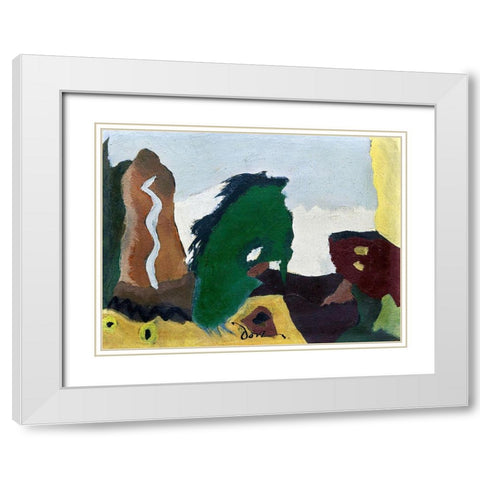 Foot of Lake White Modern Wood Framed Art Print with Double Matting by Dove, Arthur