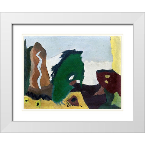 Foot of Lake White Modern Wood Framed Art Print with Double Matting by Dove, Arthur