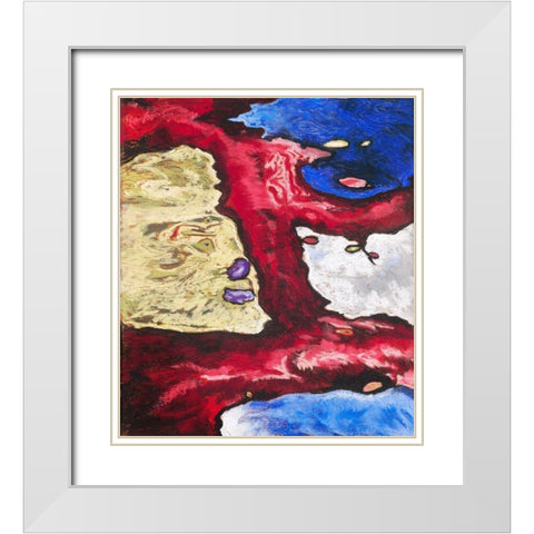 Tree Forms and Water White Modern Wood Framed Art Print with Double Matting by Dove, Arthur