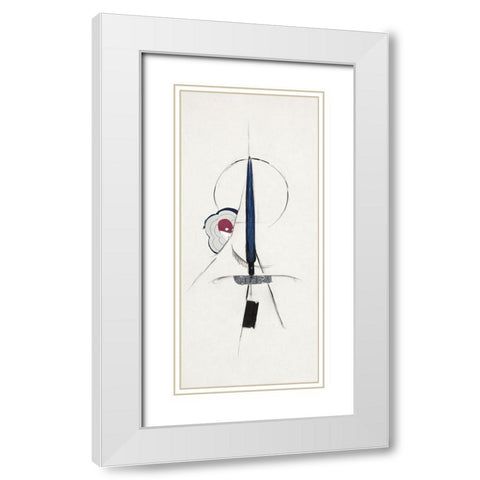 Untitled Abstract White Modern Wood Framed Art Print with Double Matting by Dove, Arthur