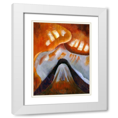 Mountain and Sky White Modern Wood Framed Art Print with Double Matting by Dove, Arthur