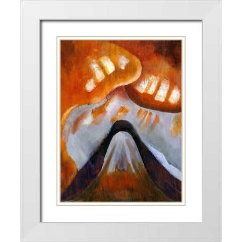 Mountain and Sky White Modern Wood Framed Art Print with Double Matting by Dove, Arthur