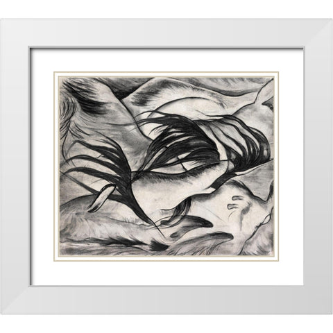 Goats White Modern Wood Framed Art Print with Double Matting by Dove, Arthur