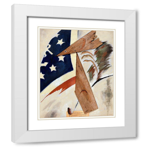 Portrait of Ralph Dusenberry White Modern Wood Framed Art Print with Double Matting by Dove, Arthur