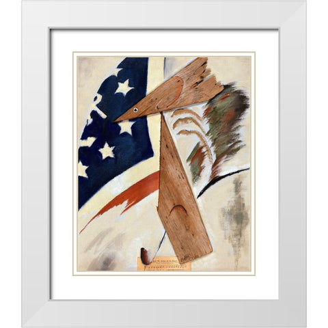 Portrait of Ralph Dusenberry White Modern Wood Framed Art Print with Double Matting by Dove, Arthur