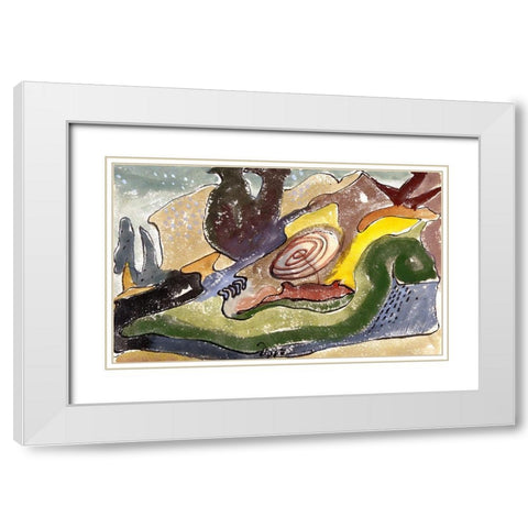 Beach White Modern Wood Framed Art Print with Double Matting by Dove, Arthur