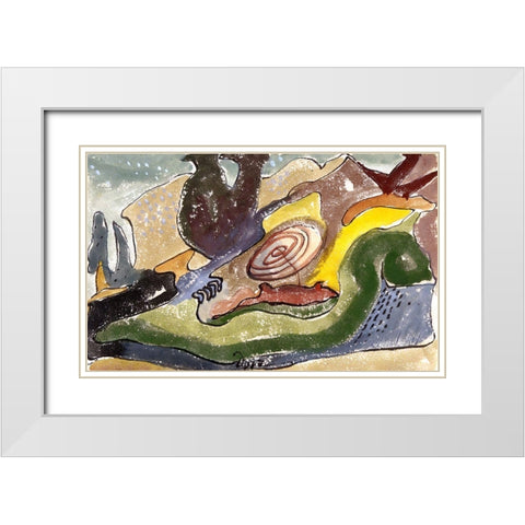 Beach White Modern Wood Framed Art Print with Double Matting by Dove, Arthur