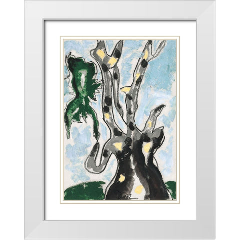 Sycamore White Modern Wood Framed Art Print with Double Matting by Dove, Arthur