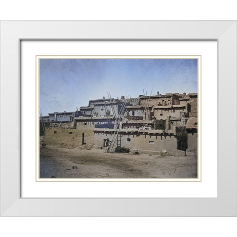 Zuni Pueblo-New Mexico Color White Modern Wood Framed Art Print with Double Matting by OSullivan, Timothy H
