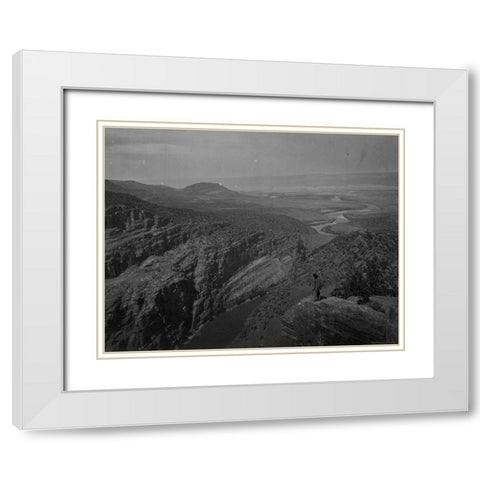Browns Park-Colorado White Modern Wood Framed Art Print with Double Matting by OSullivan, Timothy H