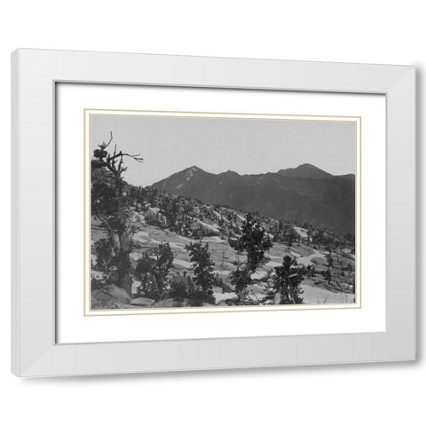Summit Wahsatch Mountains-Utah White Modern Wood Framed Art Print with Double Matting by OSullivan, Timothy H