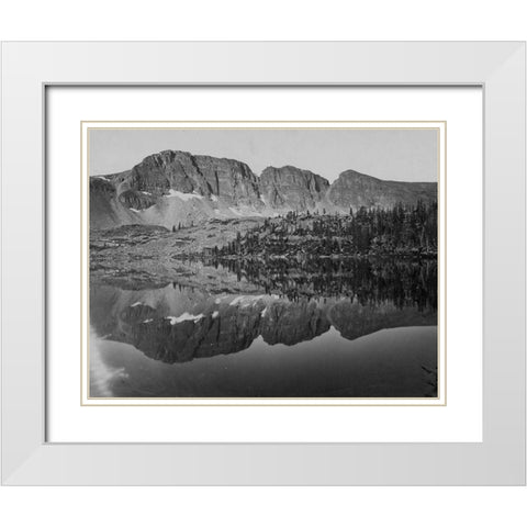 Lake Lall-Uinta Mountains-Utah White Modern Wood Framed Art Print with Double Matting by OSullivan, Timothy H