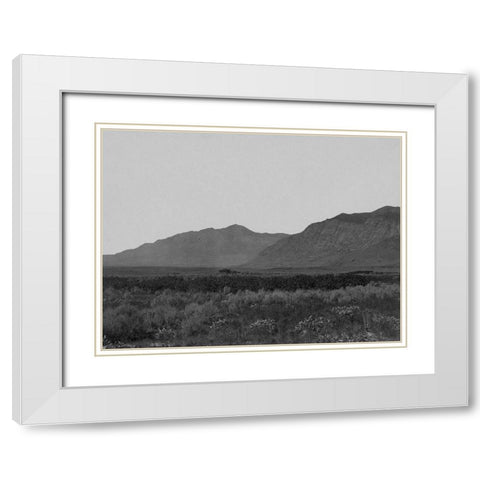Wahsatch Mountains from Ogden-Utah White Modern Wood Framed Art Print with Double Matting by OSullivan, Timothy H