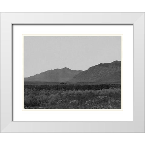Wahsatch Mountains from Ogden-Utah White Modern Wood Framed Art Print with Double Matting by OSullivan, Timothy H