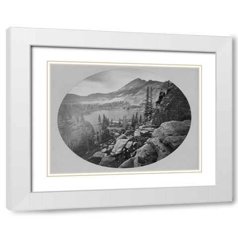 Lake Lall-Uinta Mountains-Utah White Modern Wood Framed Art Print with Double Matting by OSullivan, Timothy H