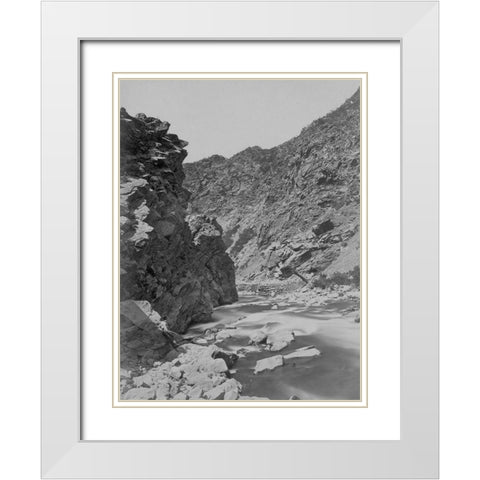 Devils Gate-Weber River-Utah White Modern Wood Framed Art Print with Double Matting by OSullivan, Timothy H
